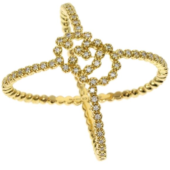 GUCCI Yellow Gold Diamond Ring - Picture 1 of 9